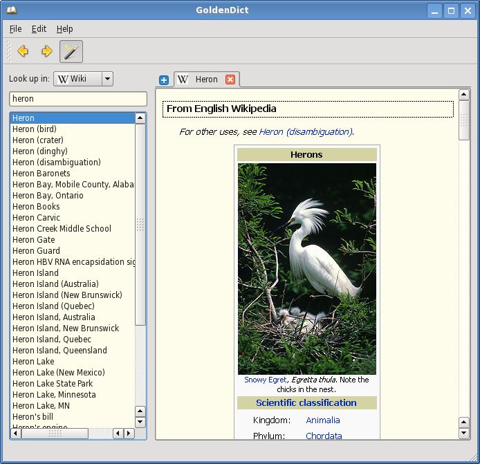 GoldenDict: Open-source dictionary program