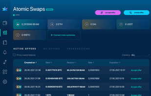 Beam Wallet screenshot 1