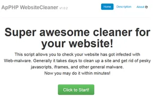 ApPHP WebsiteCleaner screenshot 1