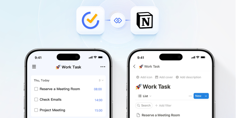 TickTick integrates seamlessly with Notion image