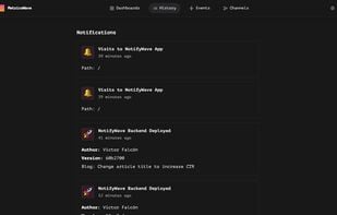Events List in Real Time