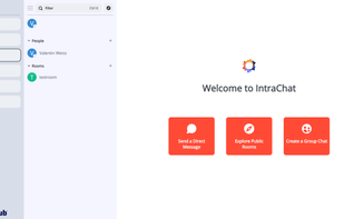 IntraHub with IntraChat opened.