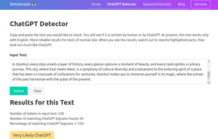 ChatGPT detector shows what to rewrite in order to humanize ChatGPT-generated content.