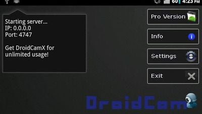 DroidCam screenshot 1