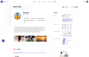 Individual team member profile