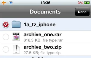 Unarchiver screenshot 1
