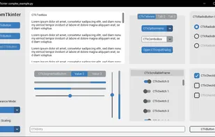 CustomTkinter with dark-blue thème and white mode