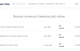 Freelancertohire.com screenshot 2