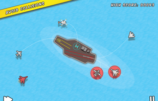 Draw the path to land your planes