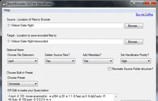 Handbrake Batch Encoder screenshot 1