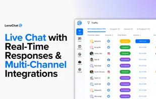 Handle live chat and messages from multiple channels in one place, with real-time visibility across all conversations.