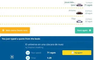 TypeRacer screenshot 1