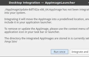 AppImageLauncher screenshot 1