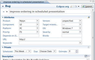 Eclipse Mylyn screenshot 1