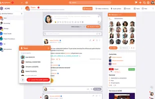 Sphere members can launch an audio conference together in just a click.