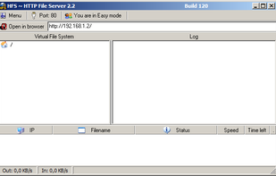 Main window for backend