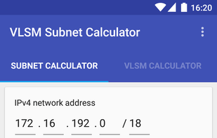 VLSM Subnet Calculator screenshot 1