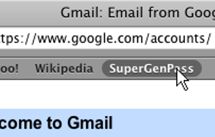 Step 2 Click on the SuperGenPass bookmarklet.
