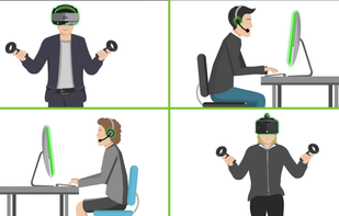 Use with HMD or Desktop PC