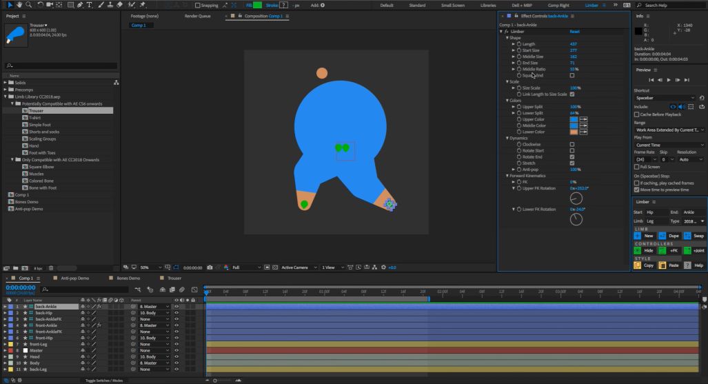 limber after effects