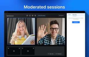 Moderated Sessions?
Our moderated sessions let your team talk in real-time, quickly handle concerns, and match your product with what users want. Engage with users as they explore your product, understand their needs, and solve problems on the spot.