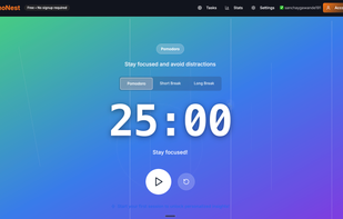 PomoNest screenshot 1