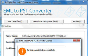 SoftSpire EML to PST Converter screenshot 2