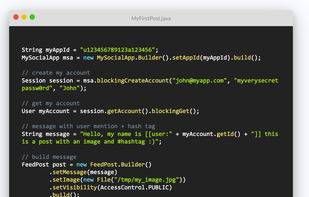 MySocialApp screenshot 1