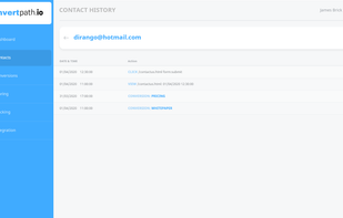 Convertpath.io - Contact history