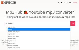 with search suggestions