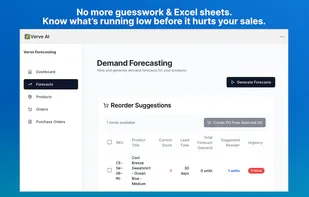 No more guesswork and Excel sheets. Know what's running low before it hurts your sales