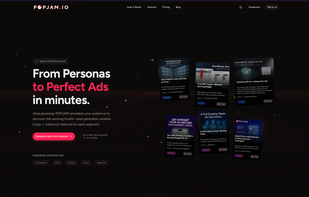 POPJAM.IO Landing Page