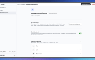 Block template - this is where you create custom UI components
