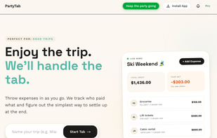 PartyTab screenshot 1