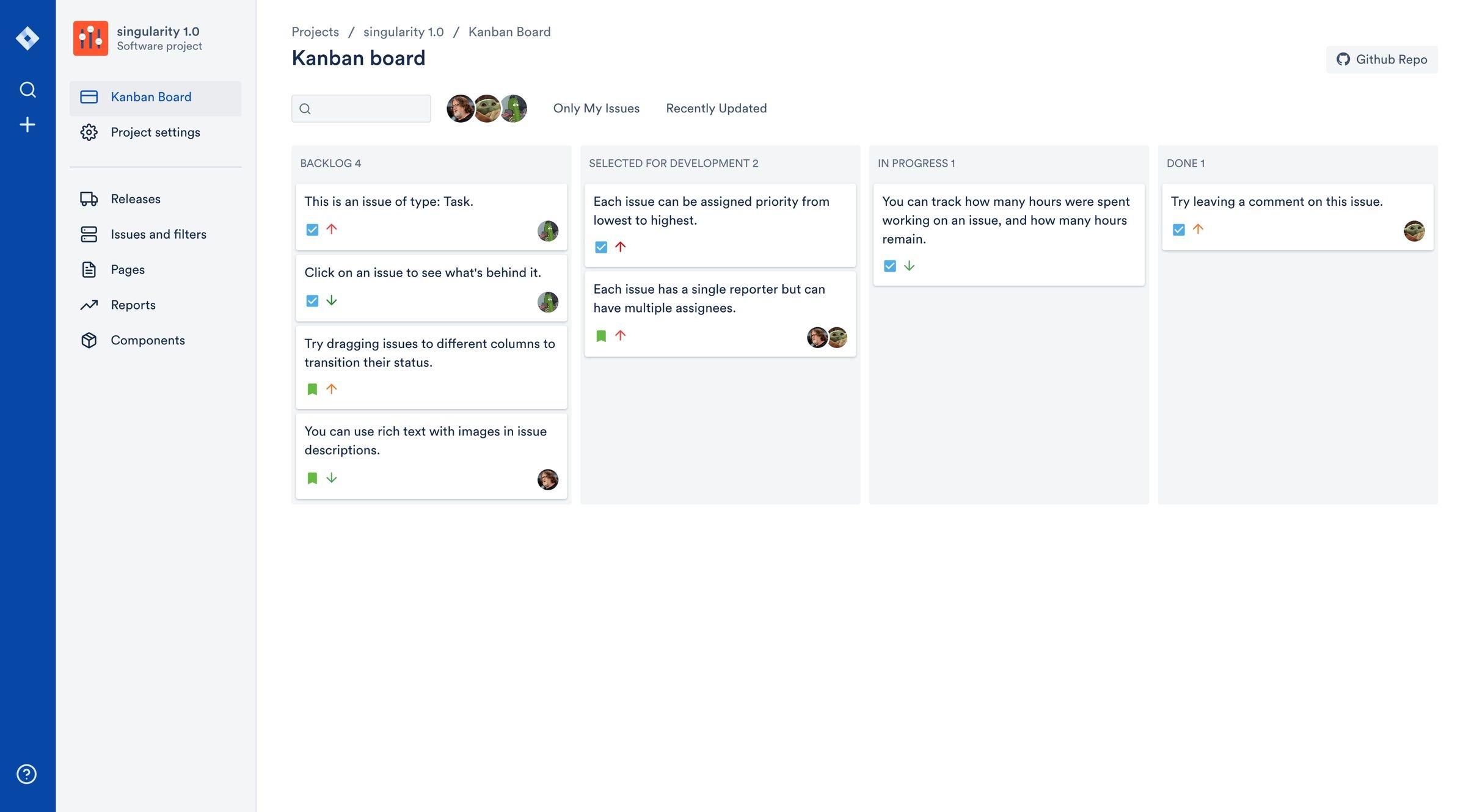 Jira Clone: A simplified Jira clone built with React/Babel (Client ...