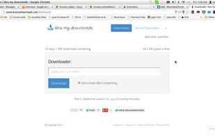 The Downloader, appears when the user authorizes Dropbox