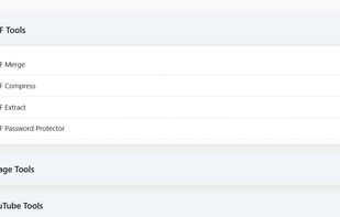 Each Sections dropdowns