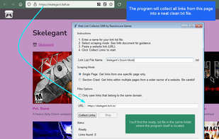 Web Link Collector 1000 screenshot 1