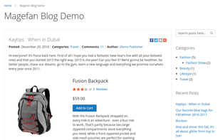 Magento 2 Blog Extra screenshot 2