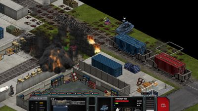 Gas tank on the factory is blown up