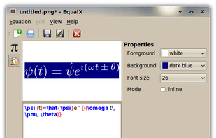 EqualX Equation Properties Change the way your equation looks. 