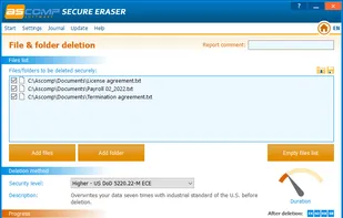 Secure Eraser screenshot 1