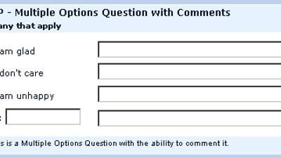 Multiple Options with Comments