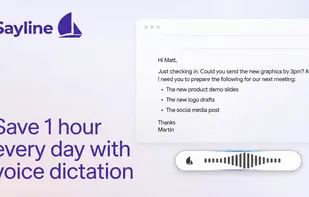 Save 1 hour every day with voice dictation using Sayline