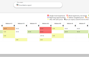 Price2Spy Price Matrix Report