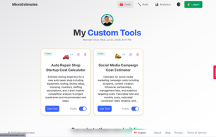 MicroEstimates screenshot 2