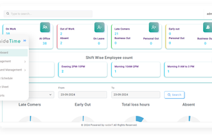 Main Dashboard of raidetime 