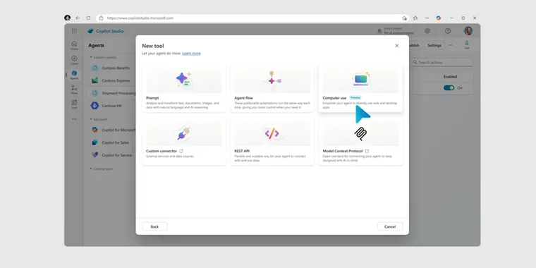 Copilot Studio adds 'Computer Use' tool to let AI agents operate websites and desktop apps image