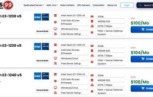 Servers99 DDoS Protected Servers