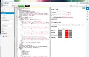 Plunker being edited